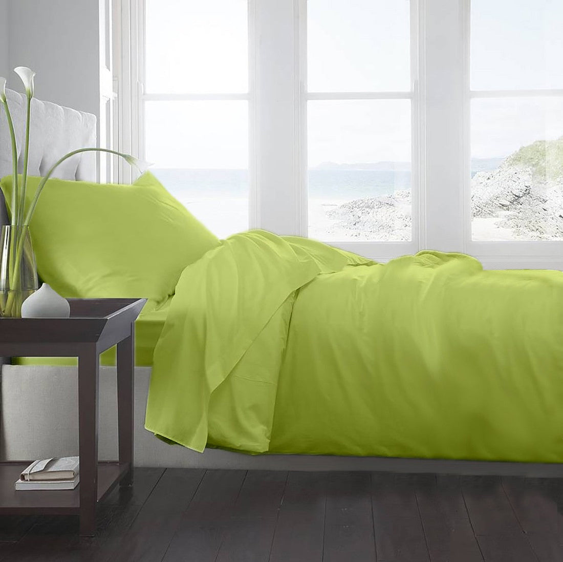 Lenjerie pat Renforce Lime