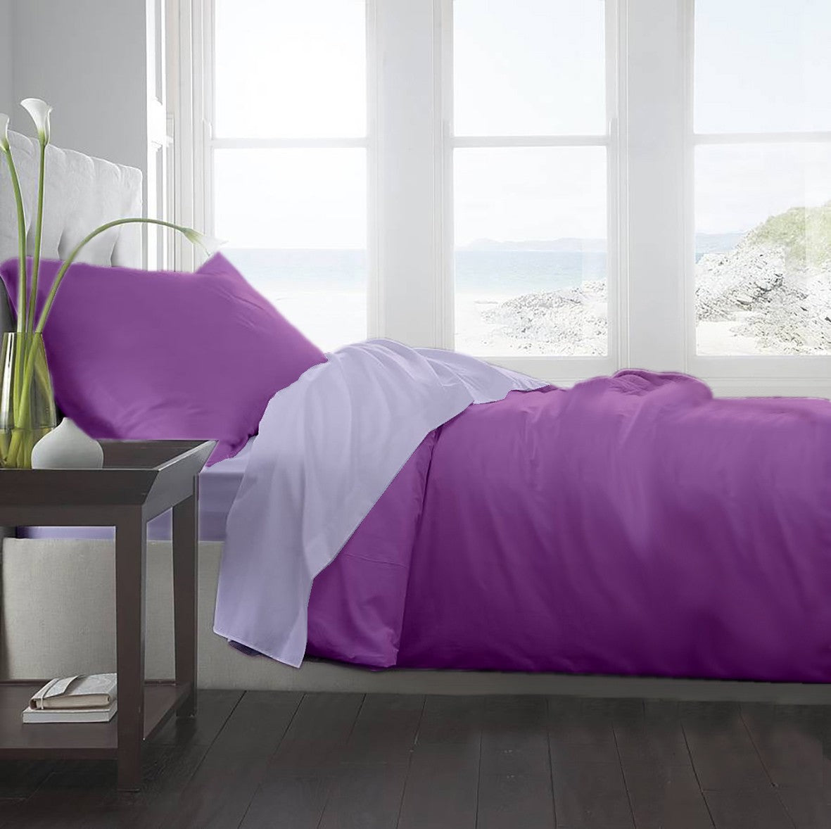 Lenjerie pat Renforce Iris Orchid & Lila