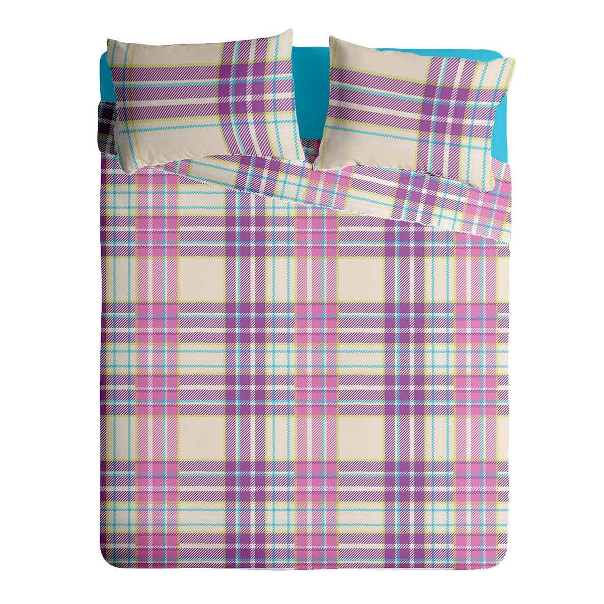 Lenjerie pat Renforce 100% bumbac, desen PLAID V2