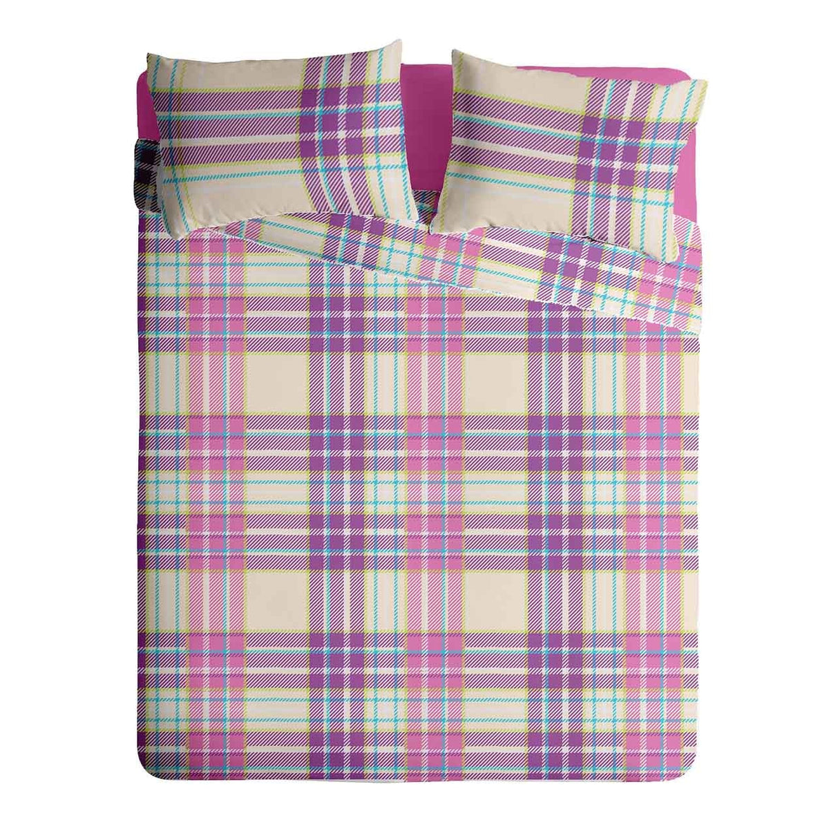 Lenjerie pat Renforce 100% bumbac, desen PLAID V2
