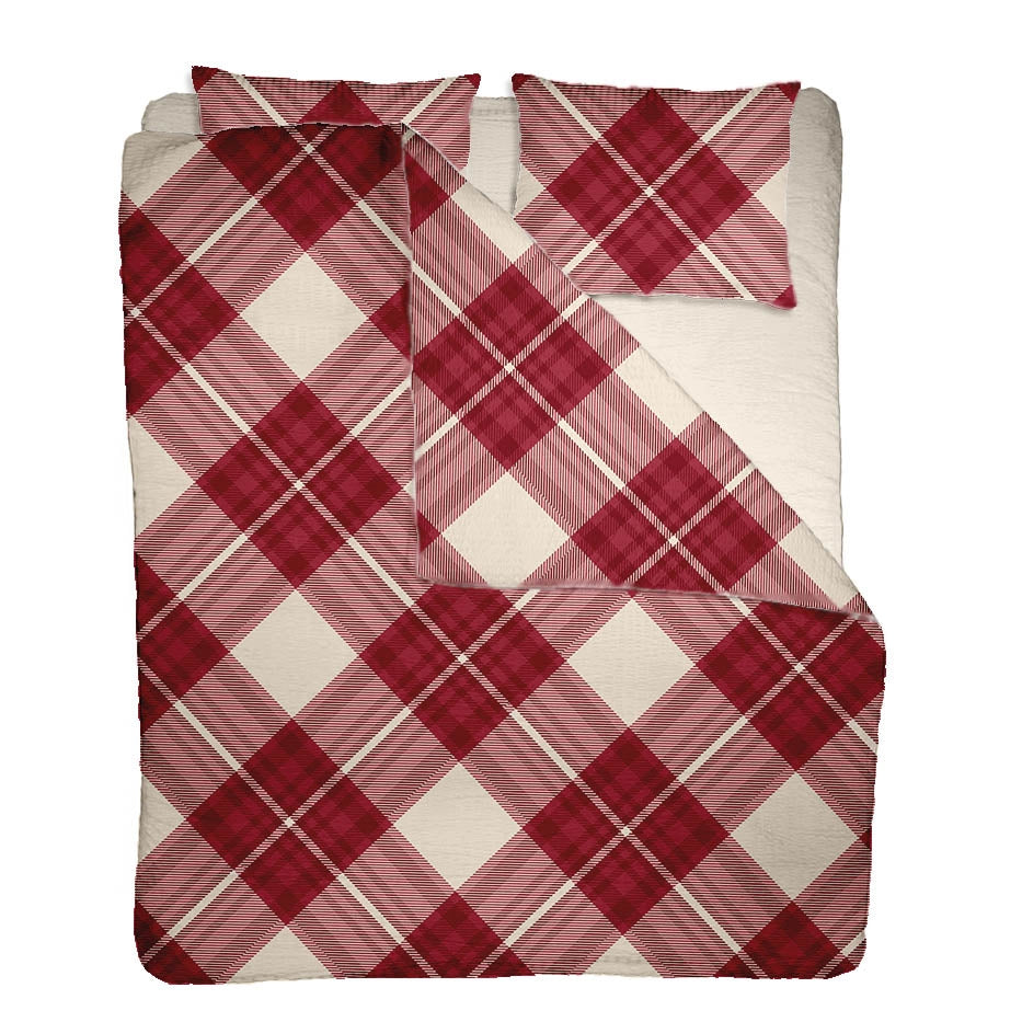 Lenjerie pat Renforce 100% bumbac, desen SCOTTISH V4