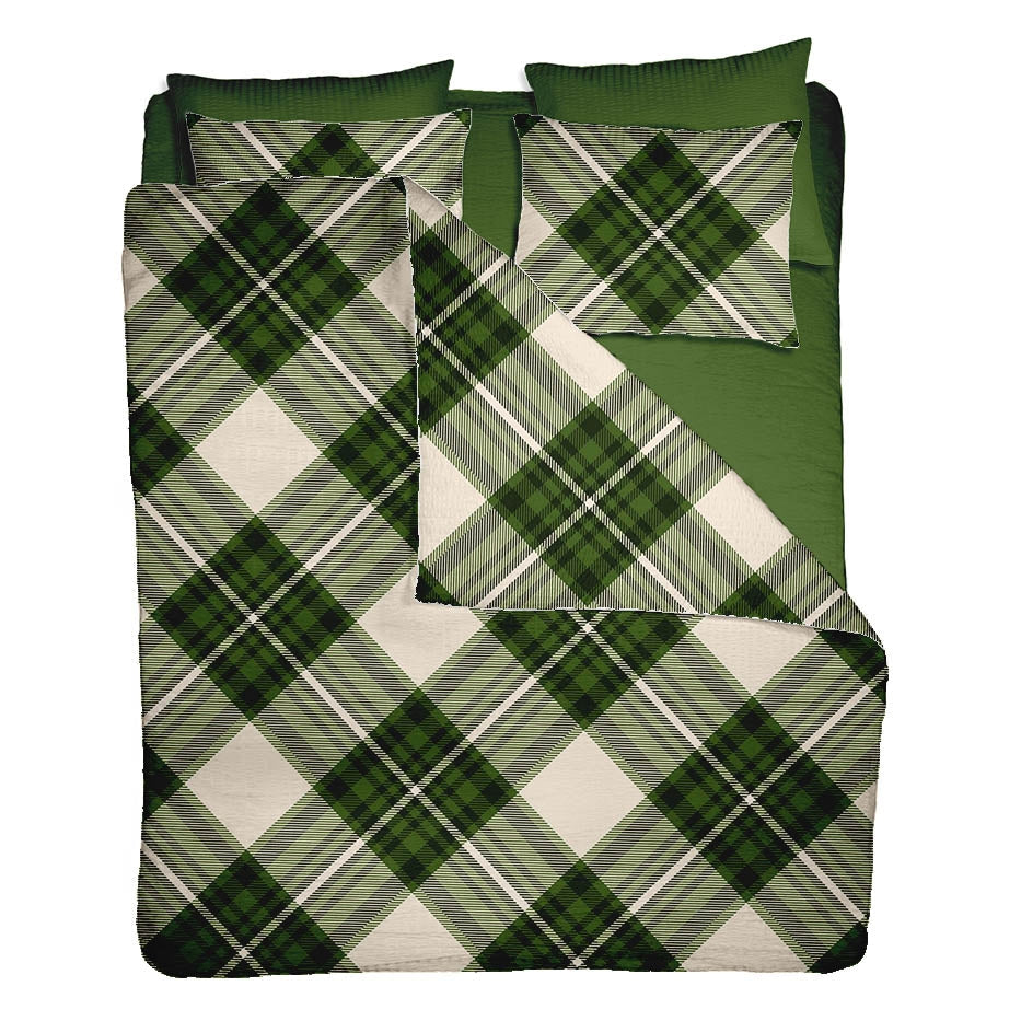 Lenjerie pat 100% bumbac Creponat, desen SCOTTISH V7, cod CIU