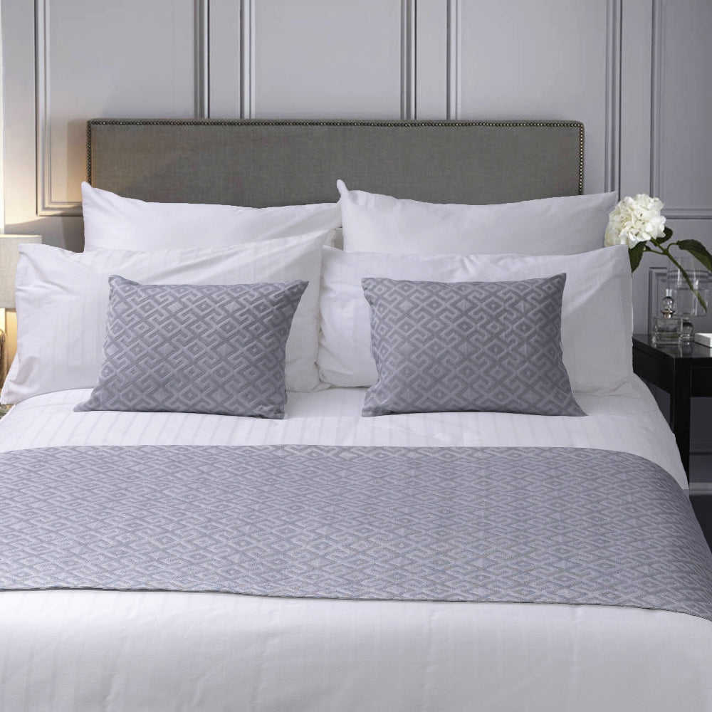 Traversa de pat Pique Anderson Rhomb Grey