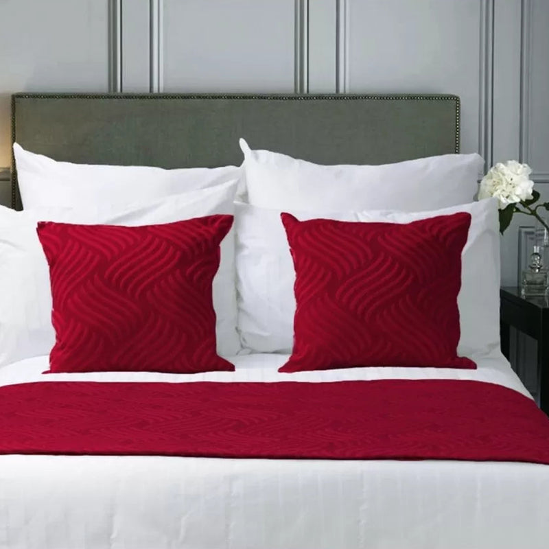 Traversa de pat Pique Anderson Weaves Burgundy